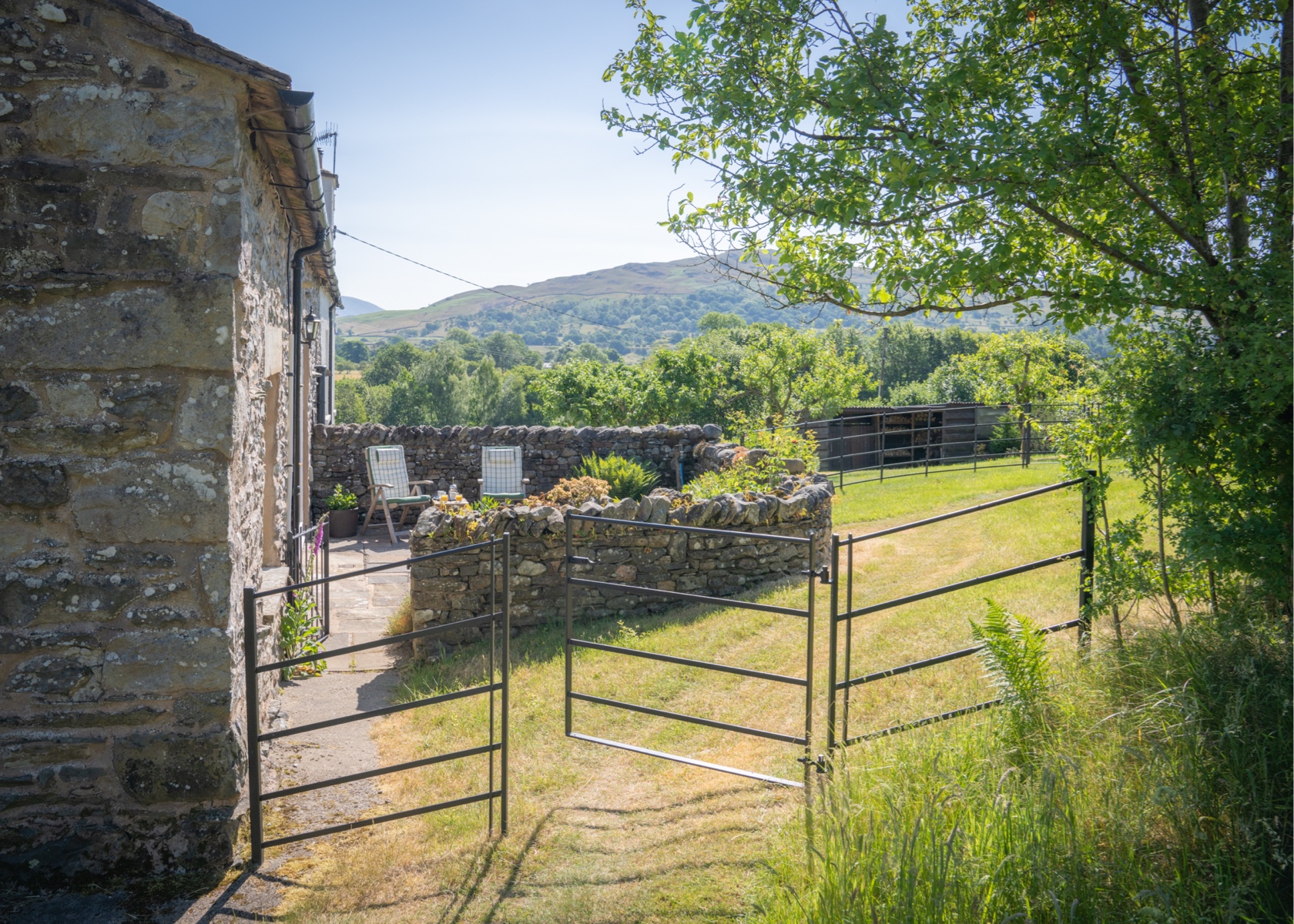 Gate into wood